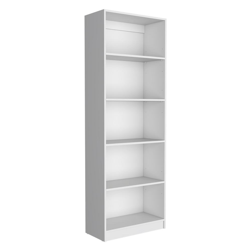 Olson 3 Piece Living Room Set with 3 Bookcases, White. Picture 5