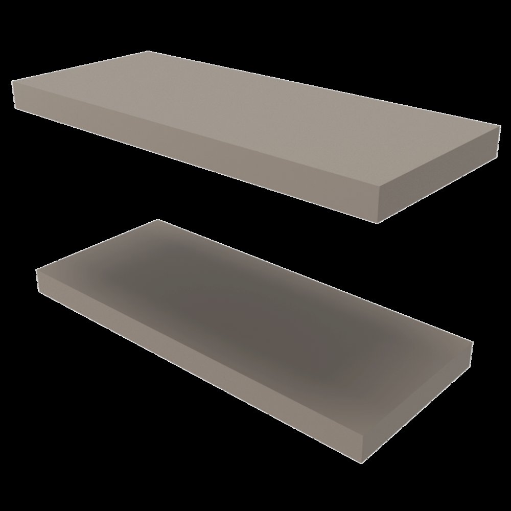 Floating Shelf Dallas, Living Room, Taupe. Picture 7
