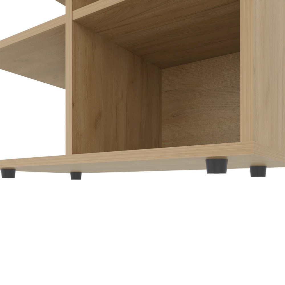 Latham Table, Modern Side Table with 4 Open Storage Compartments. Picture 3