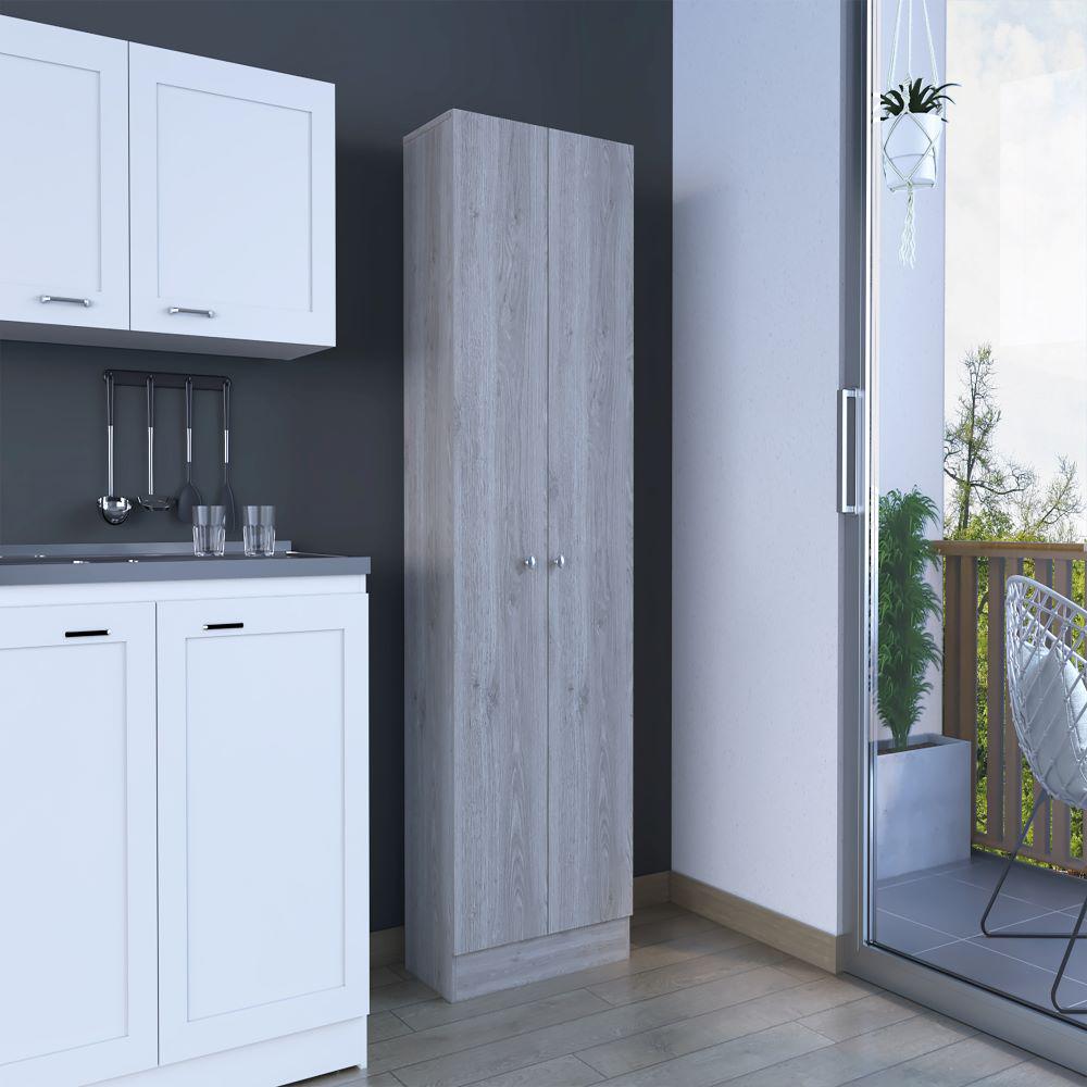 Storage Cabinet Pipestone, Double Door, Light Gray Finish. Picture 1