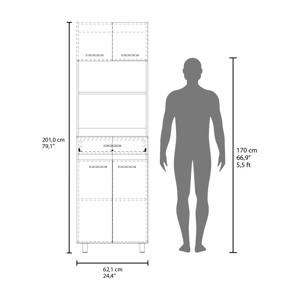 Lakeridge Pantry Cabinet – Modern Storage Solution with White. Picture 6