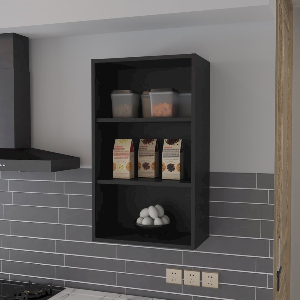 Wall Cabinet Aspen, Kitchen, Black. Picture 7