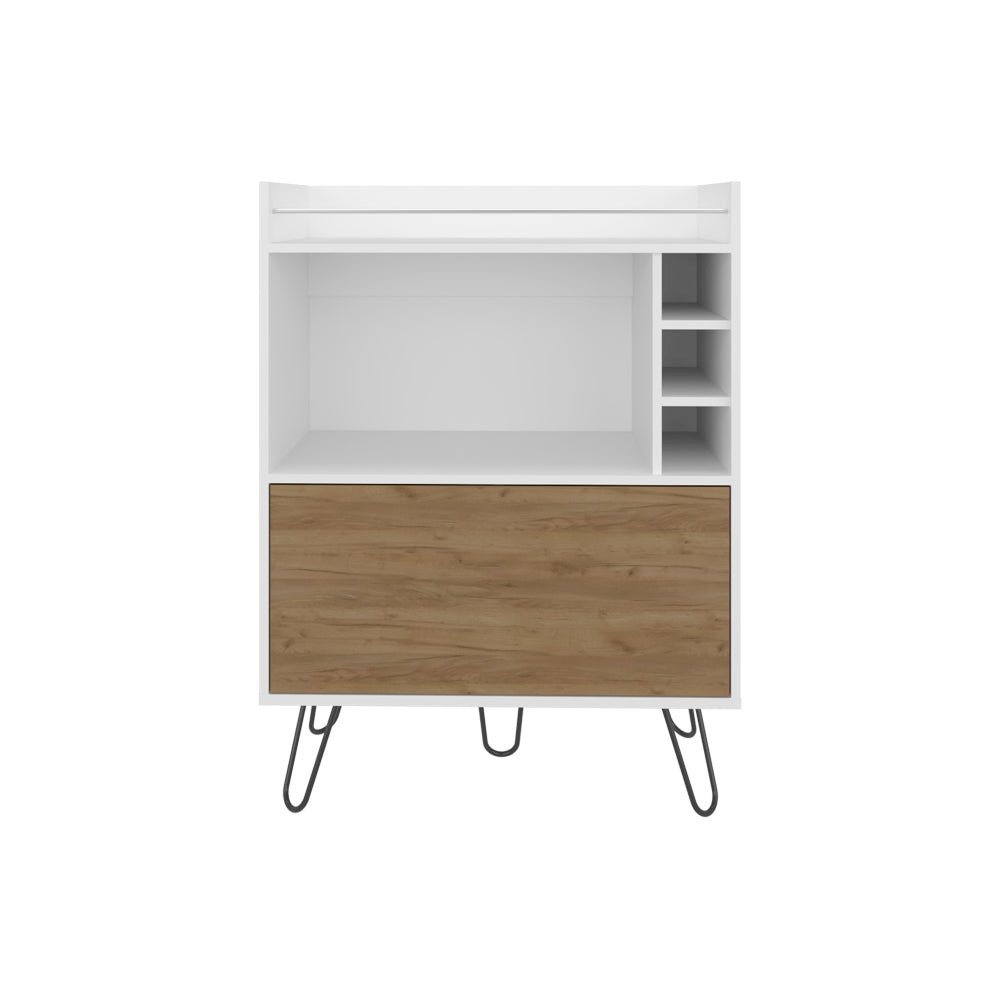 Platea Bar Cabinet, Living Room, White/Macadamia. Picture 2