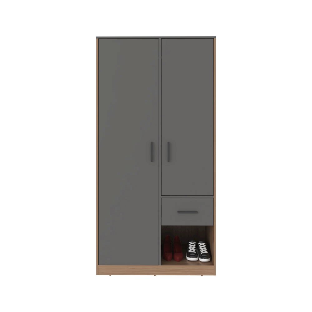 Castleford Armoire, Bedroom, Gray/Macadamia. Picture 1