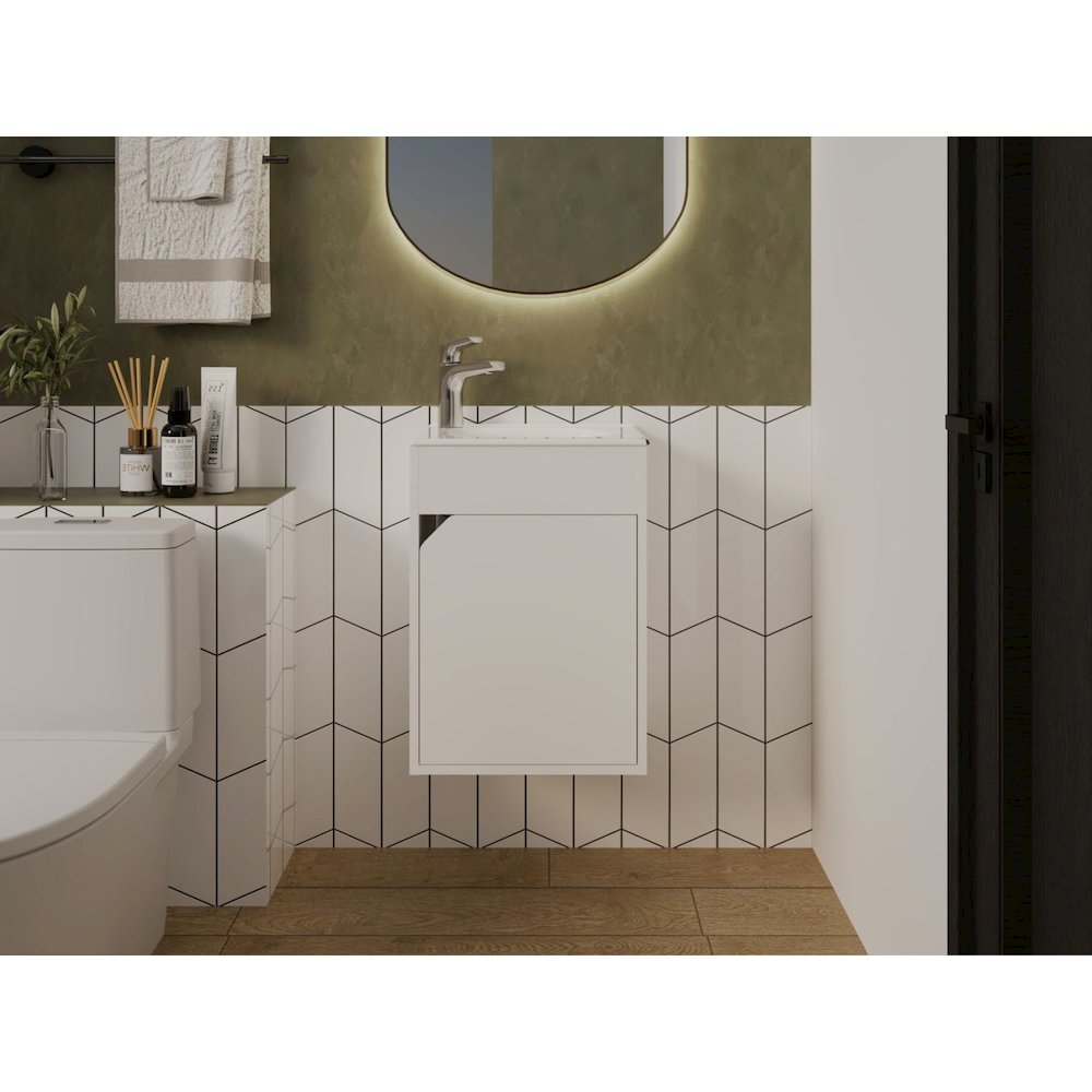 Hudson Vanity Sink, Bathroom, White. Picture 5