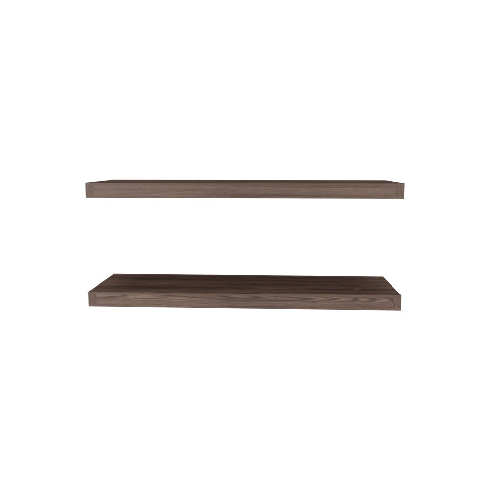 Floating Shelf Dallas, Living Room, Dark Walnut. Picture 1