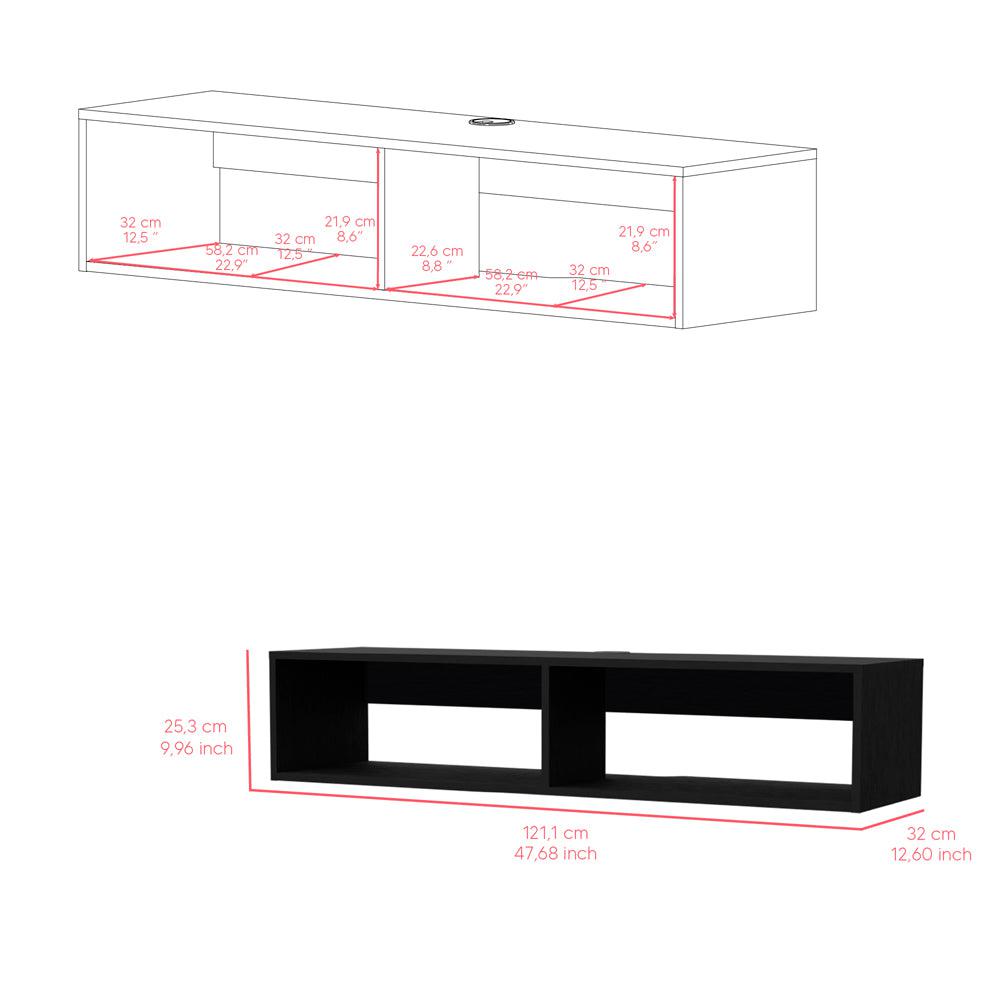 Entertainment Center Shelley, Living Room, Black. Picture 6