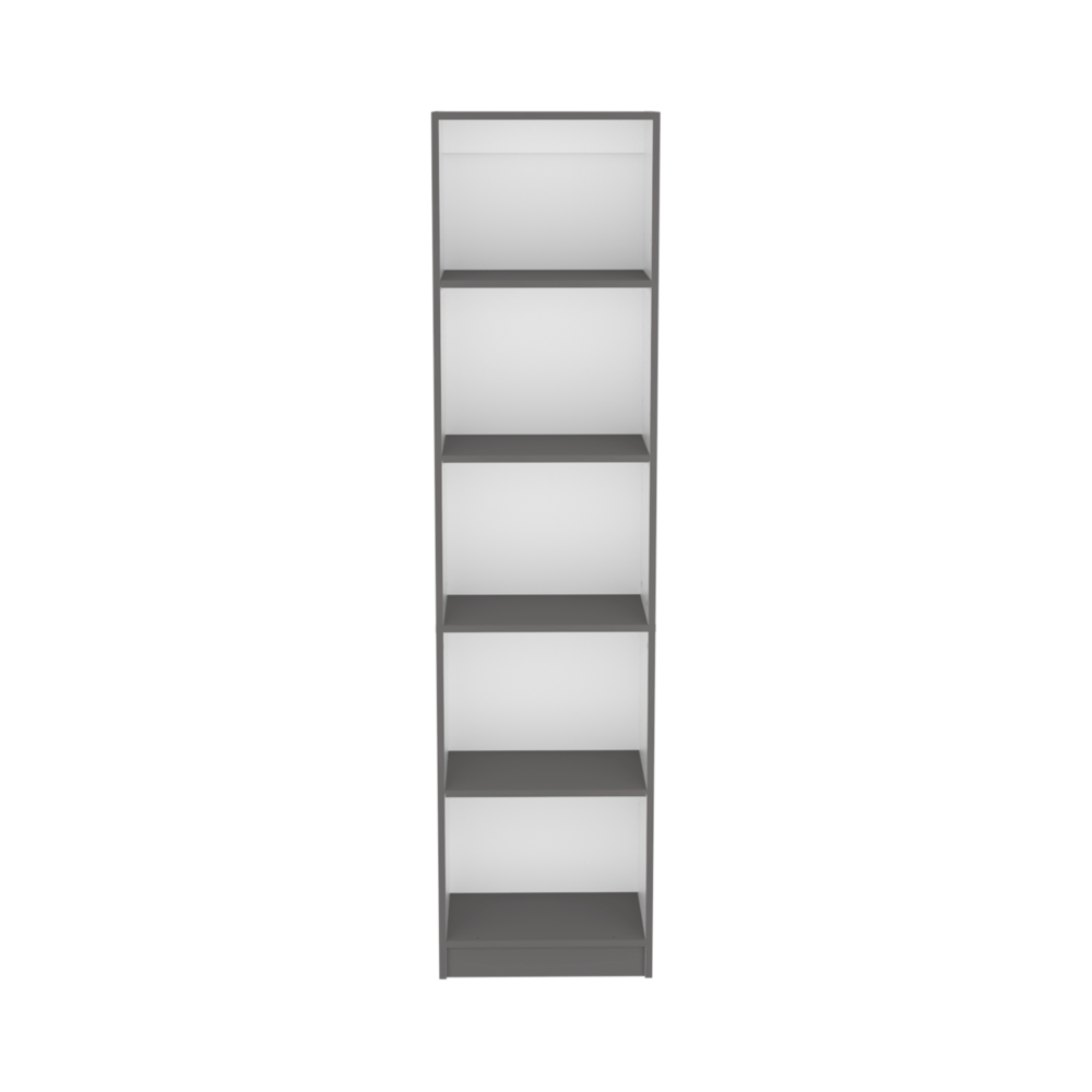 Bookcase XS Benzoni, Office, Matt Gray / White. Picture 1