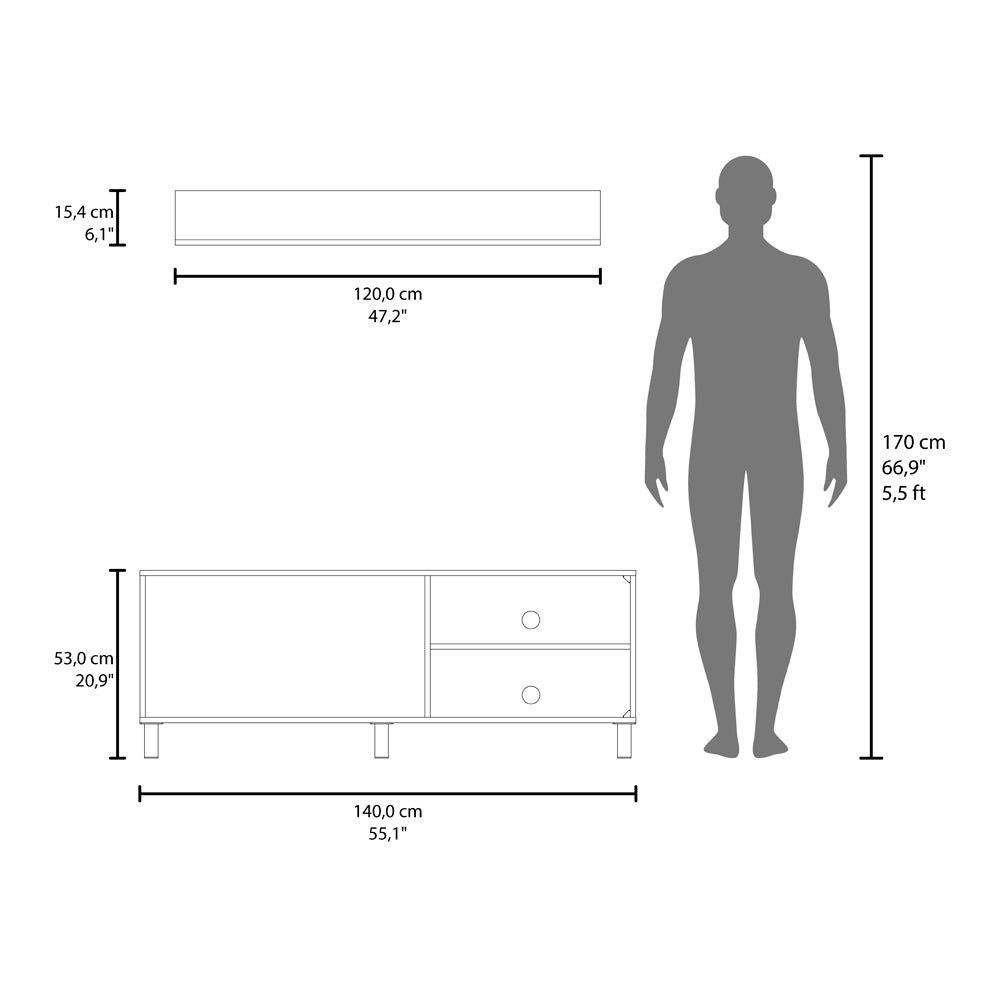 Tv Stand Glenmont, Living Room, White. Picture 6