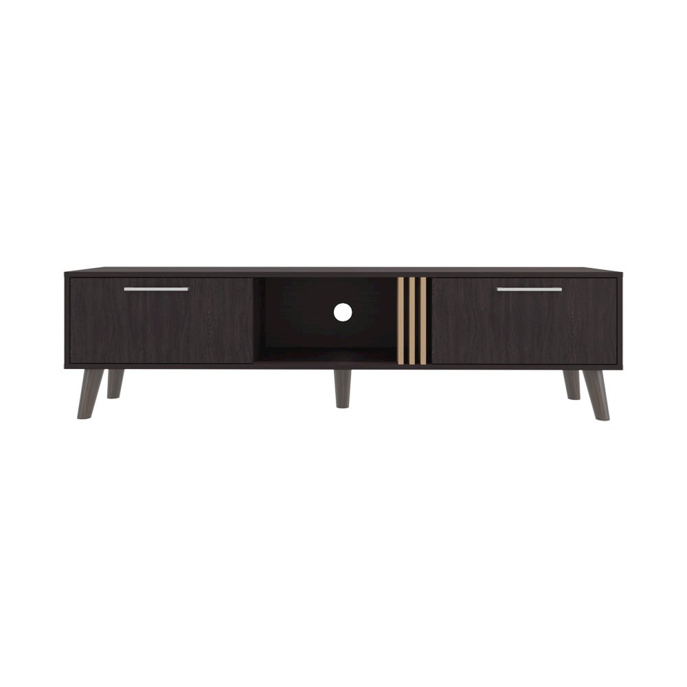 Altoona Tv Stand , Living Room, Black/Light Oak. Picture 1