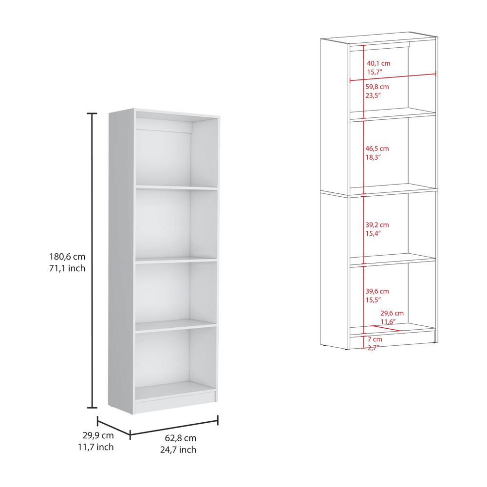 Benzoni 2 Piece Living Room Set with 2 Bookcases, White. Picture 3
