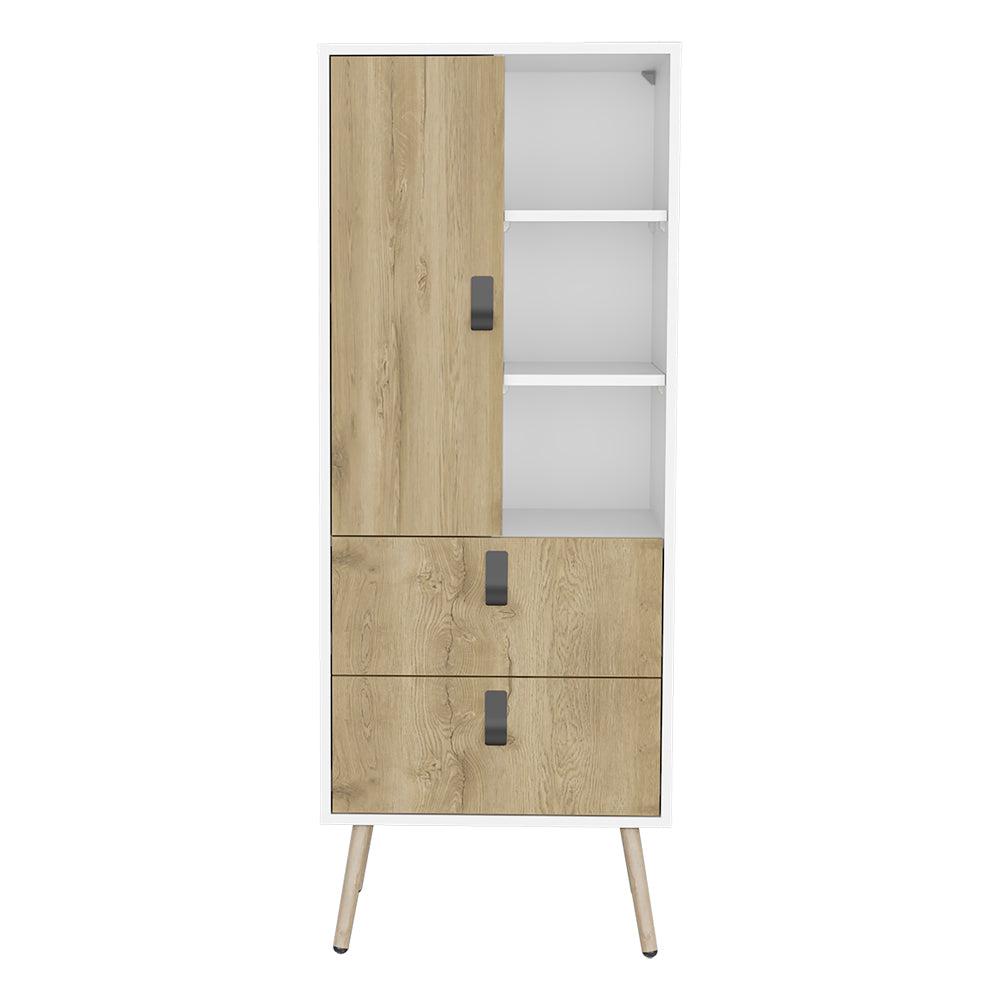 Tall Dresser Magness, Bedroom, White / Macadamia. Picture 1