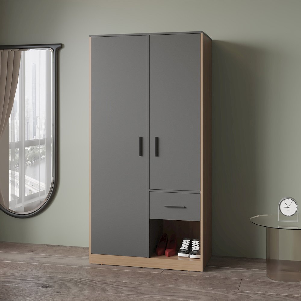 Castleford Armoire, Bedroom, Gray/Macadamia. Picture 2