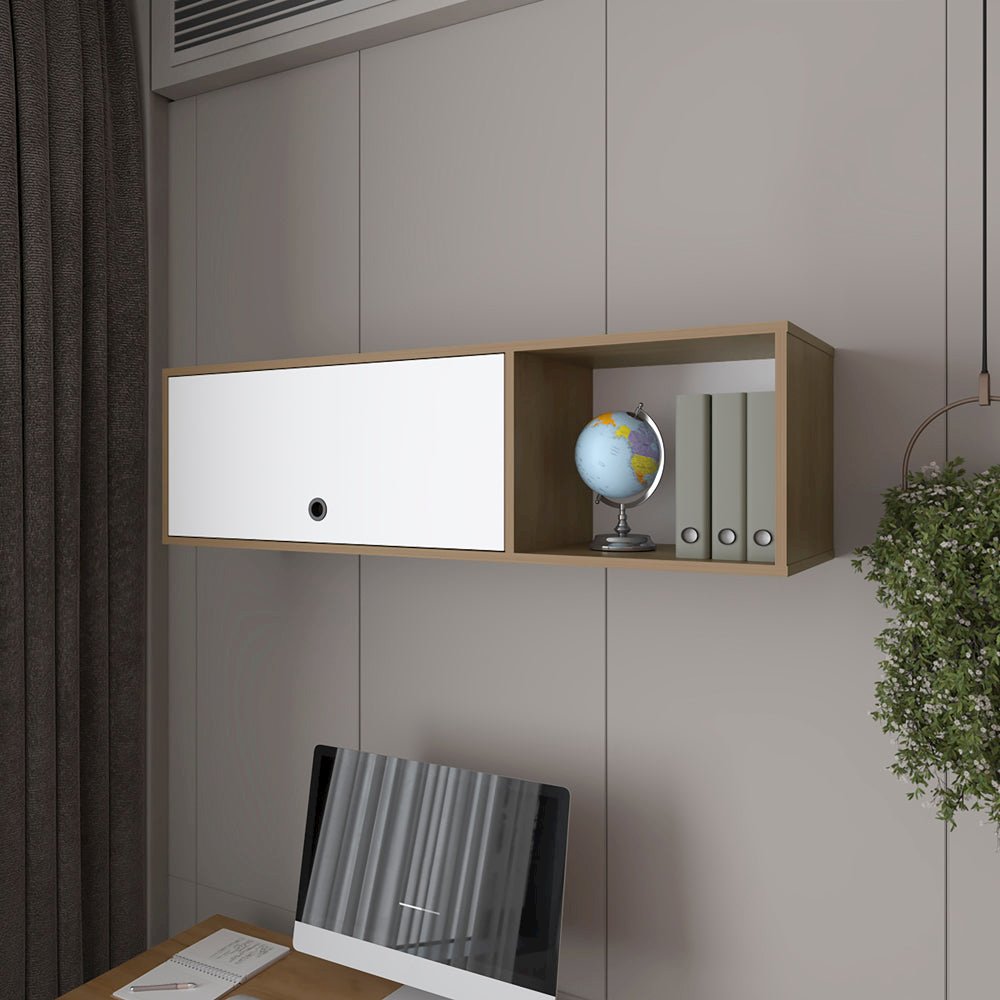 Tuckerman Wall Cabinet,  White/Macadamia. Picture 5