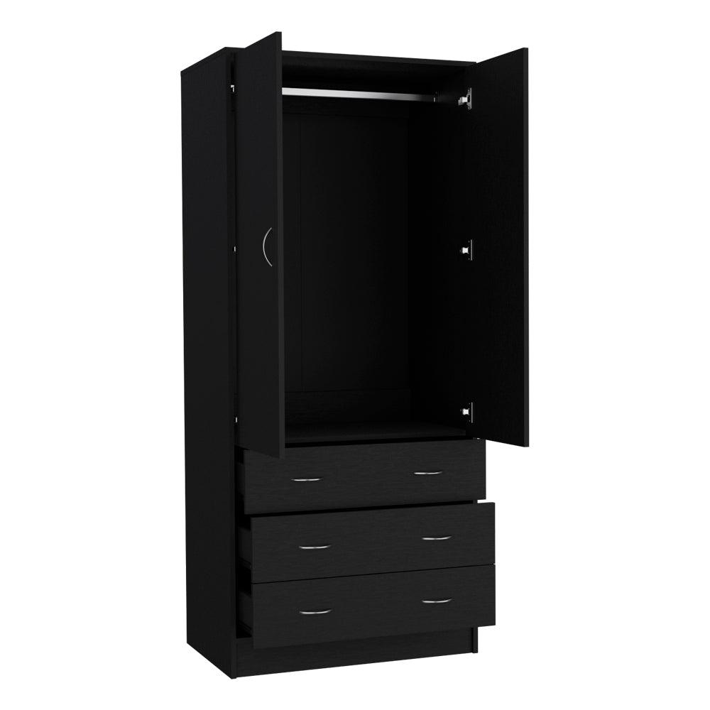 Armoire Ramey, Bedroom, Black. Picture 6
