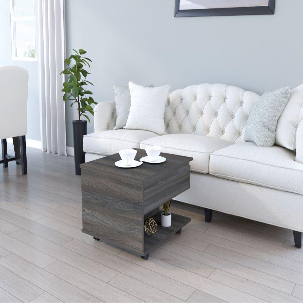 Lift Top Coffee Table Mercuri, Casters, Carbon Espresso Finish. Picture 1