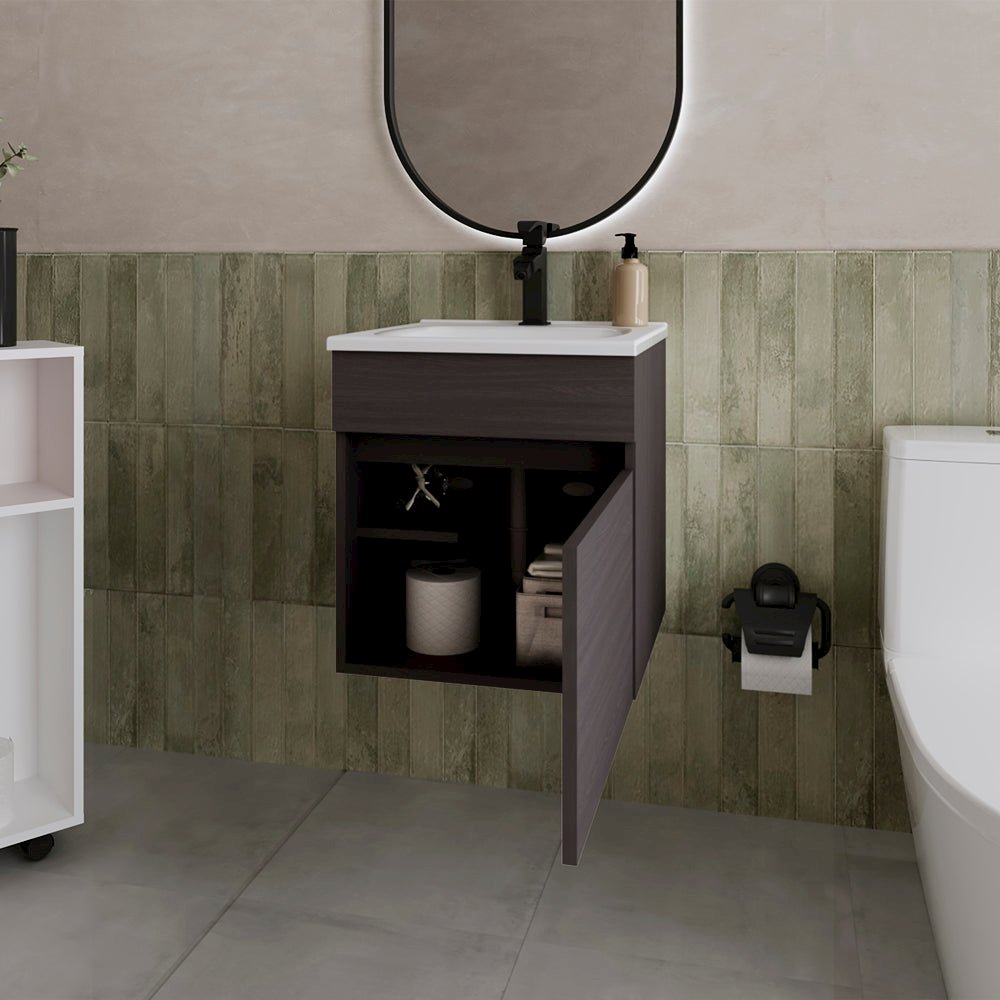 Newell Vanity Sink, Bathroom, Black. Picture 6