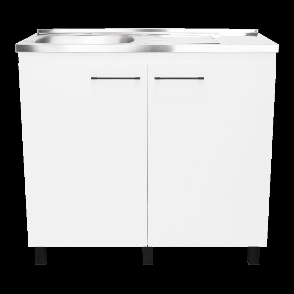 Utility sink cabinet Burwood, Two Shelves, White Finish. Picture 4