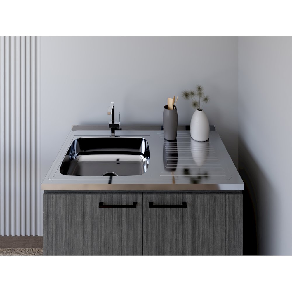 Utility Sink Cabinet Burwood, Kitchen, Smoky Oak. Picture 1