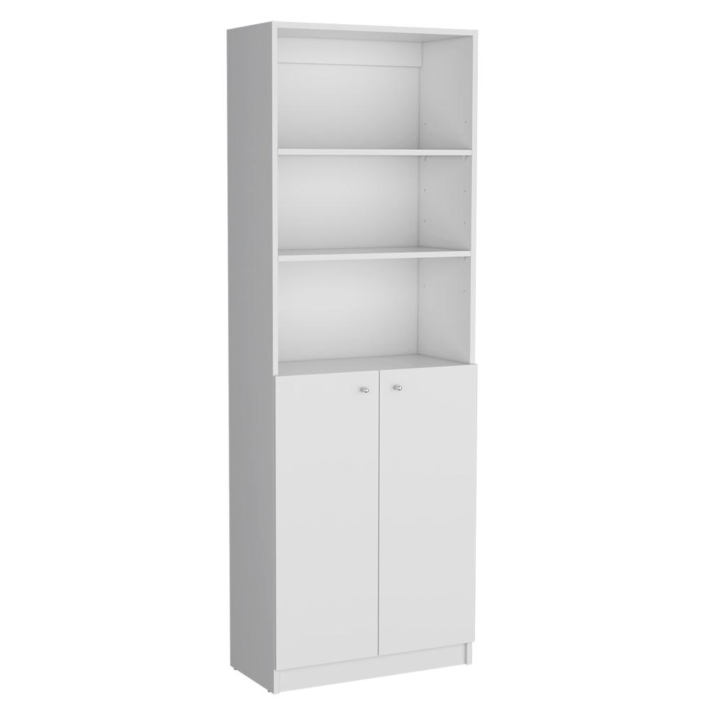 Paonia 2 Piece Living Room Set with 2 Bookcases, White. Picture 6