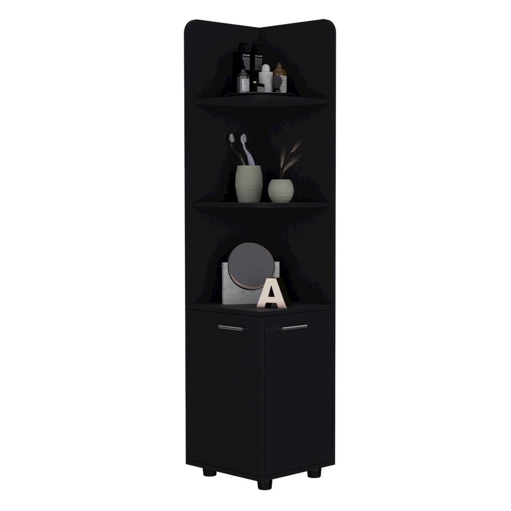 Freestanding Cabinet Kairatu , Bathroom, Black. Picture 6