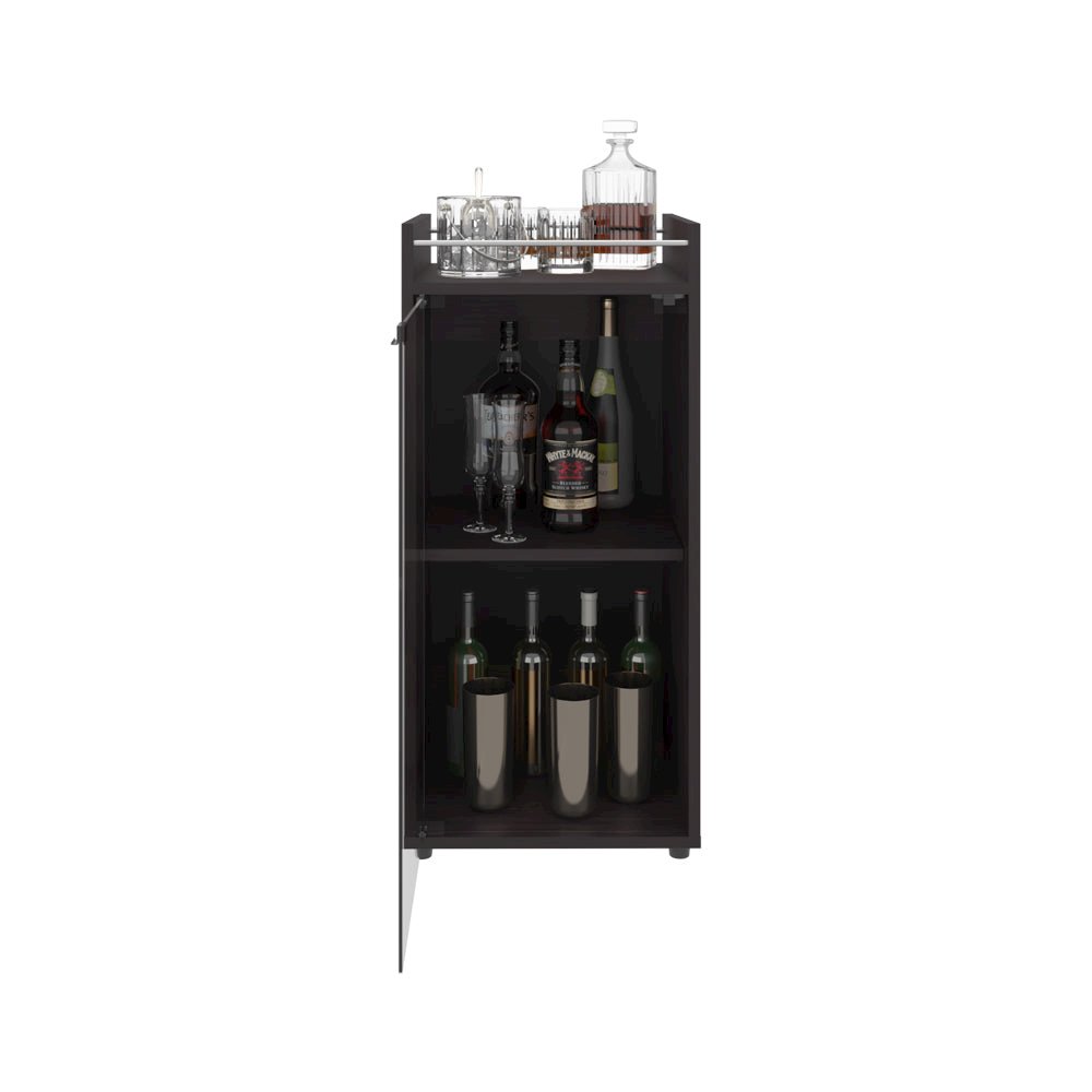 Minibar Cabinet Lampeter, Living Room, Black. Picture 3