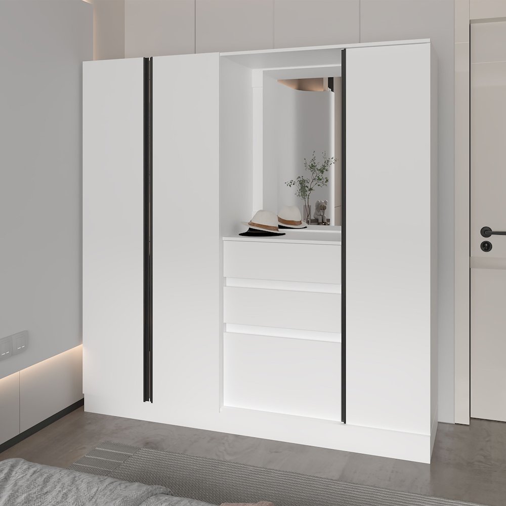 Minden Armoire, Bedroom, White. Picture 4