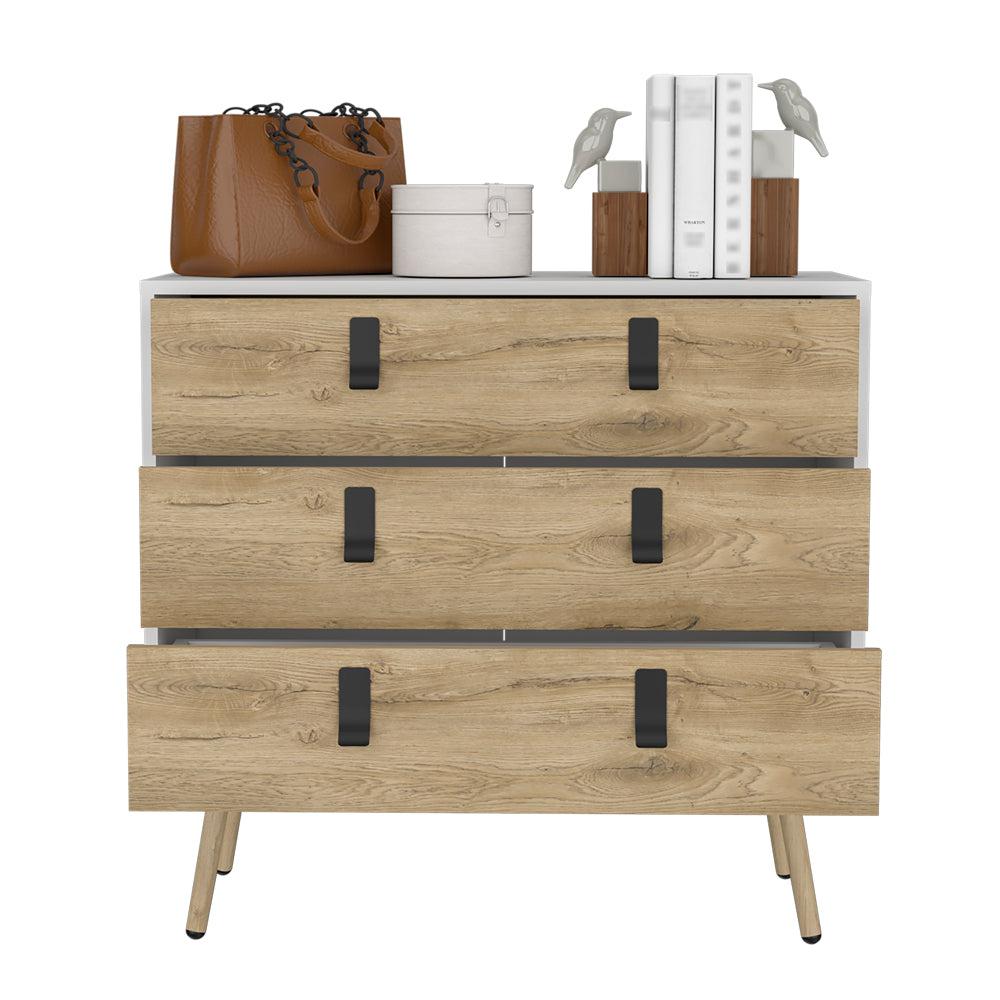 Dresser Magness, Bedroom, White / Macadamia. Picture 3