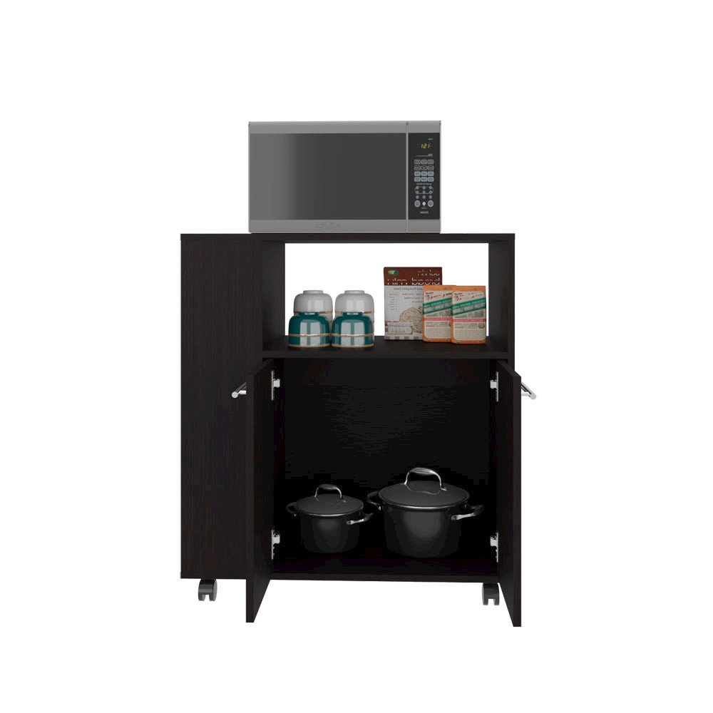 Bethesda Kitchen Cart, Kitchen, Black. Picture 3