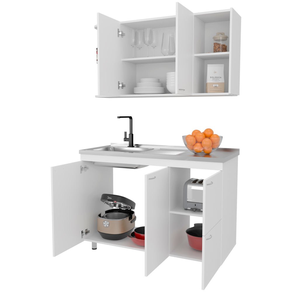 Gallup Sink Kitchen Cabinet, Compact Design with Storage and Sink. Picture 3