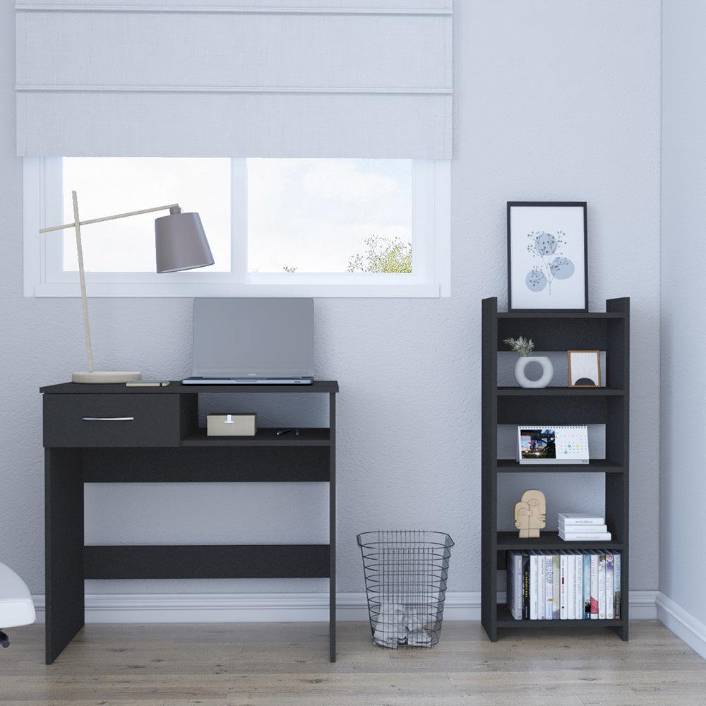 Home Office Set Caldwell, Keyboard Tray, Black Wengue Finish. Picture 1