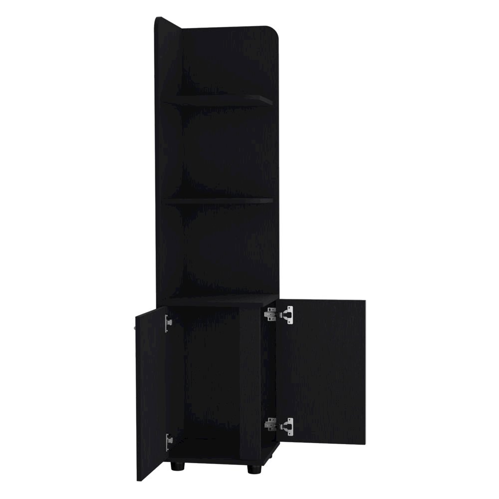Freestanding Cabinet Kairatu , Bathroom, Black. Picture 7