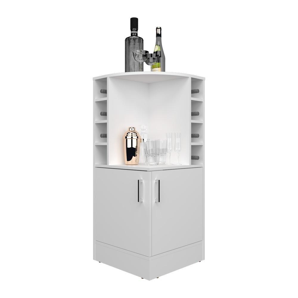 Hobart Bar Cabinet, Living Room, White. Picture 1