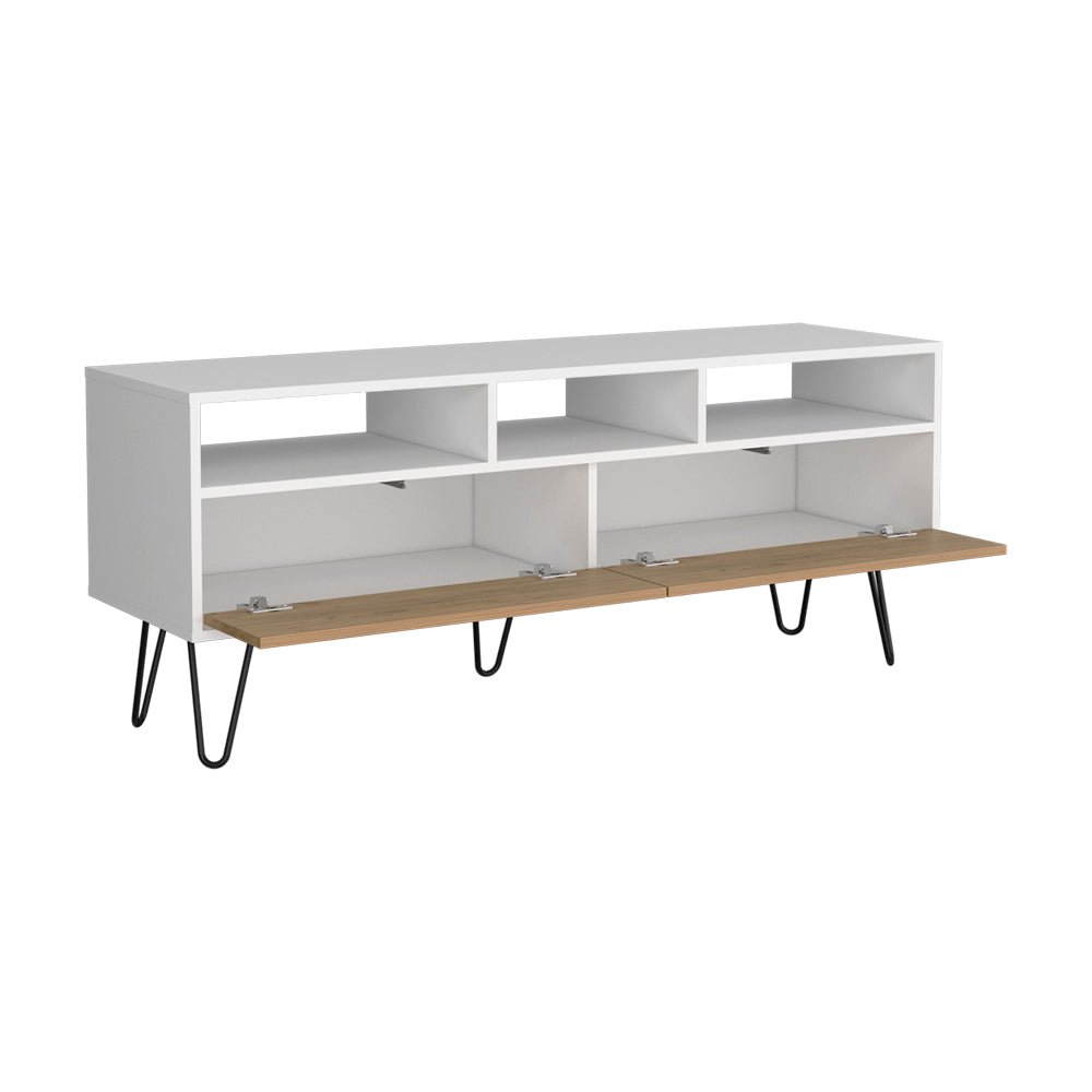 Glenns Ferry Tv Stand, Living Room,  White/Macadamia. Picture 4