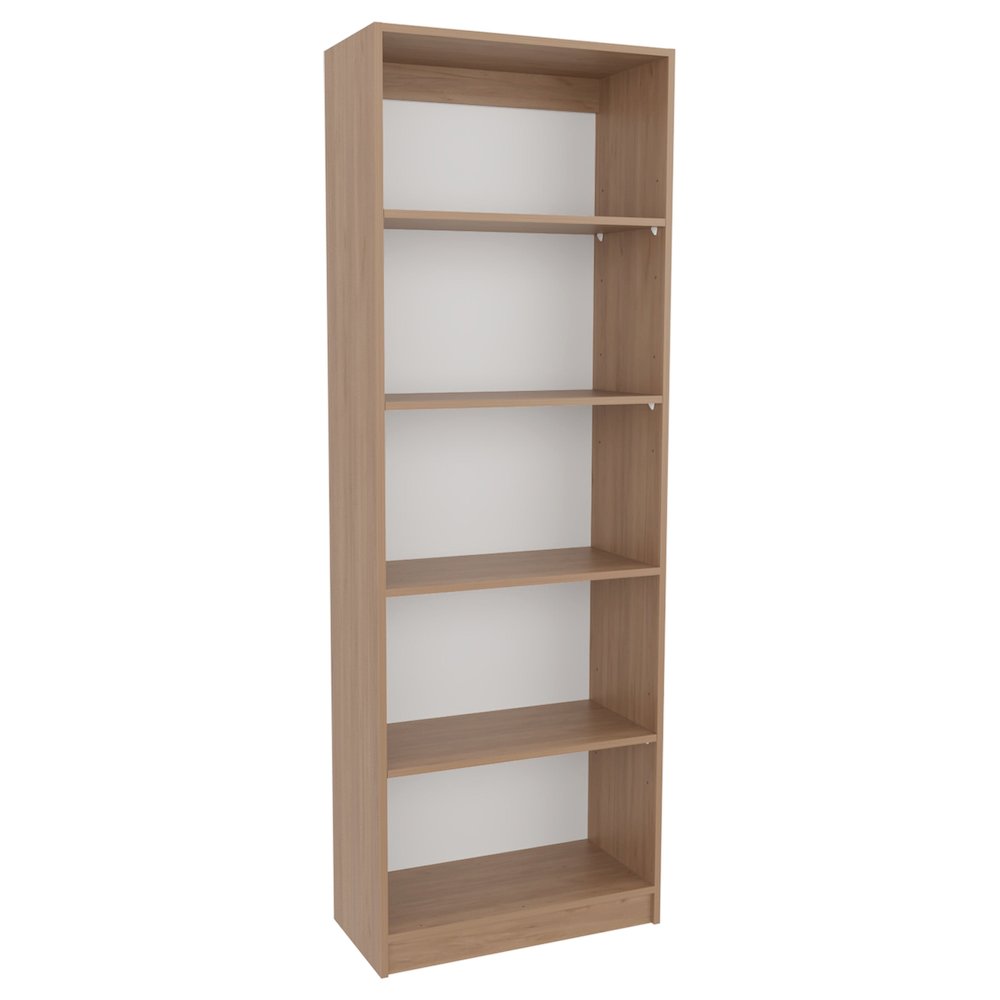 Verdi Bookcase XS, 4 Shelves, Macadamia/White Manufactured Wood. Picture 6