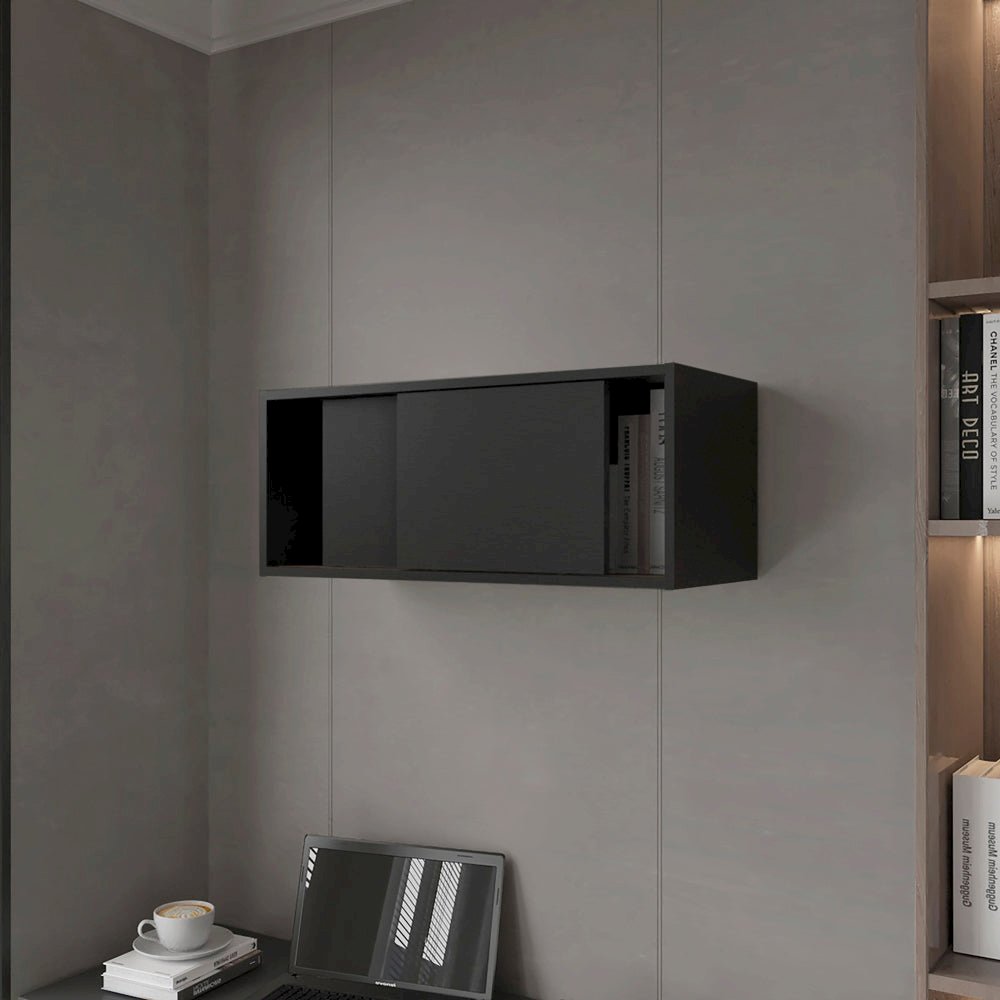 Wall Cabinet Bliss, Office, Black. Picture 4
