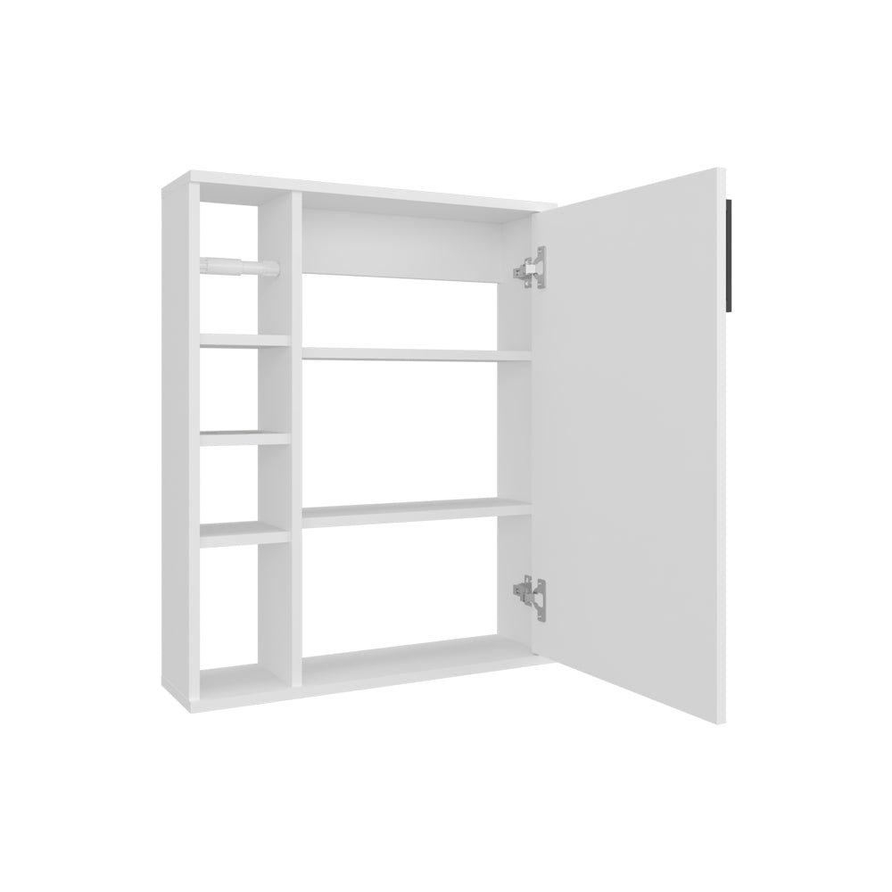 Medicine Cabinet, Manufactured Wood Finish, Sliding Door, Adjustable Shelves. Picture 3