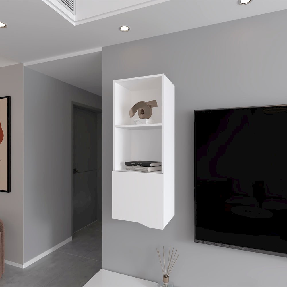Wall Cabinet Hopewell, Living Room, White. Picture 2