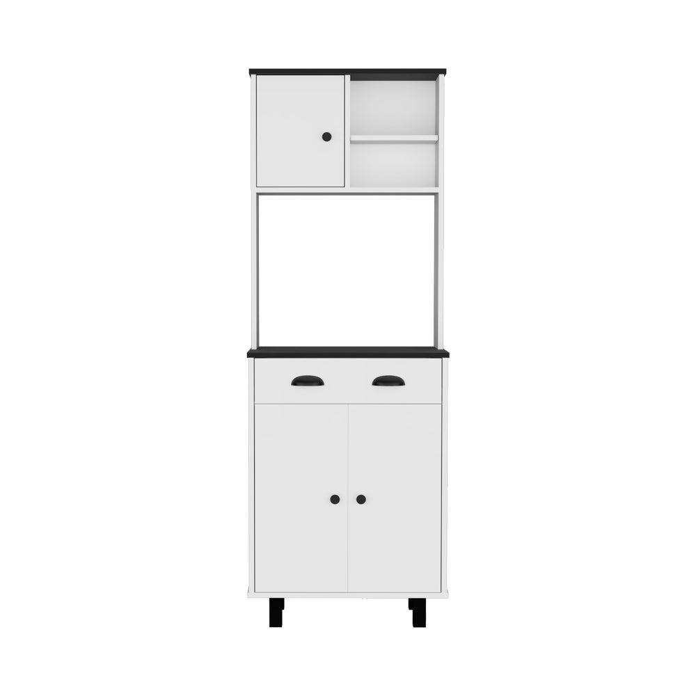 Kitchen Pantry Naomi, Kitchen, White / Black. Picture 1