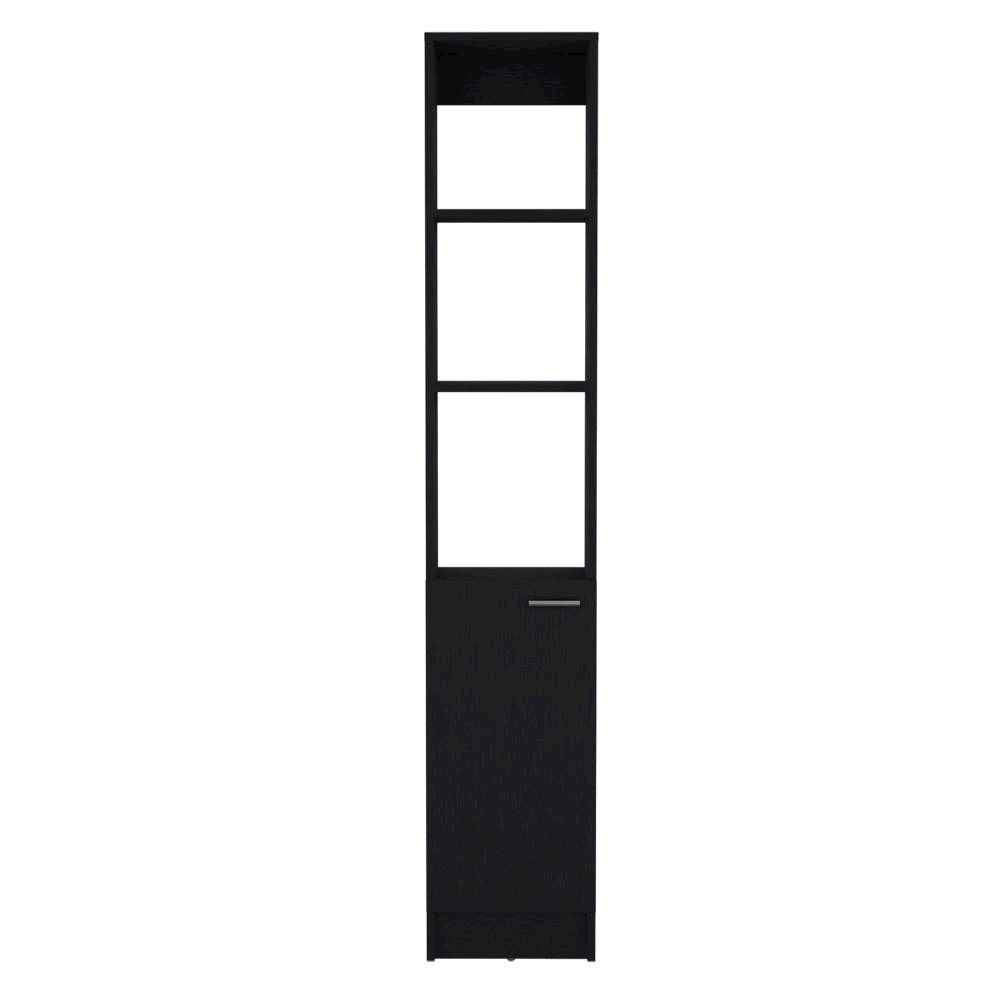 Linen Cabinet Marion, Bathroom, Black. Picture 1
