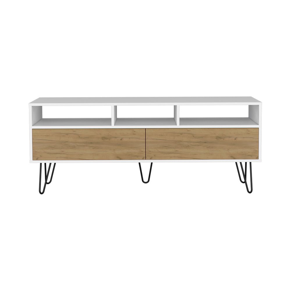 Glenns Ferry Tv Stand, Living Room,  White/Macadamia. Picture 2