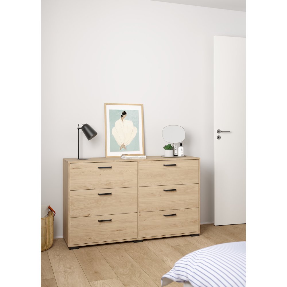 Sofia 6 Drawer Double Dresser, Jackson Hickory. Picture 10