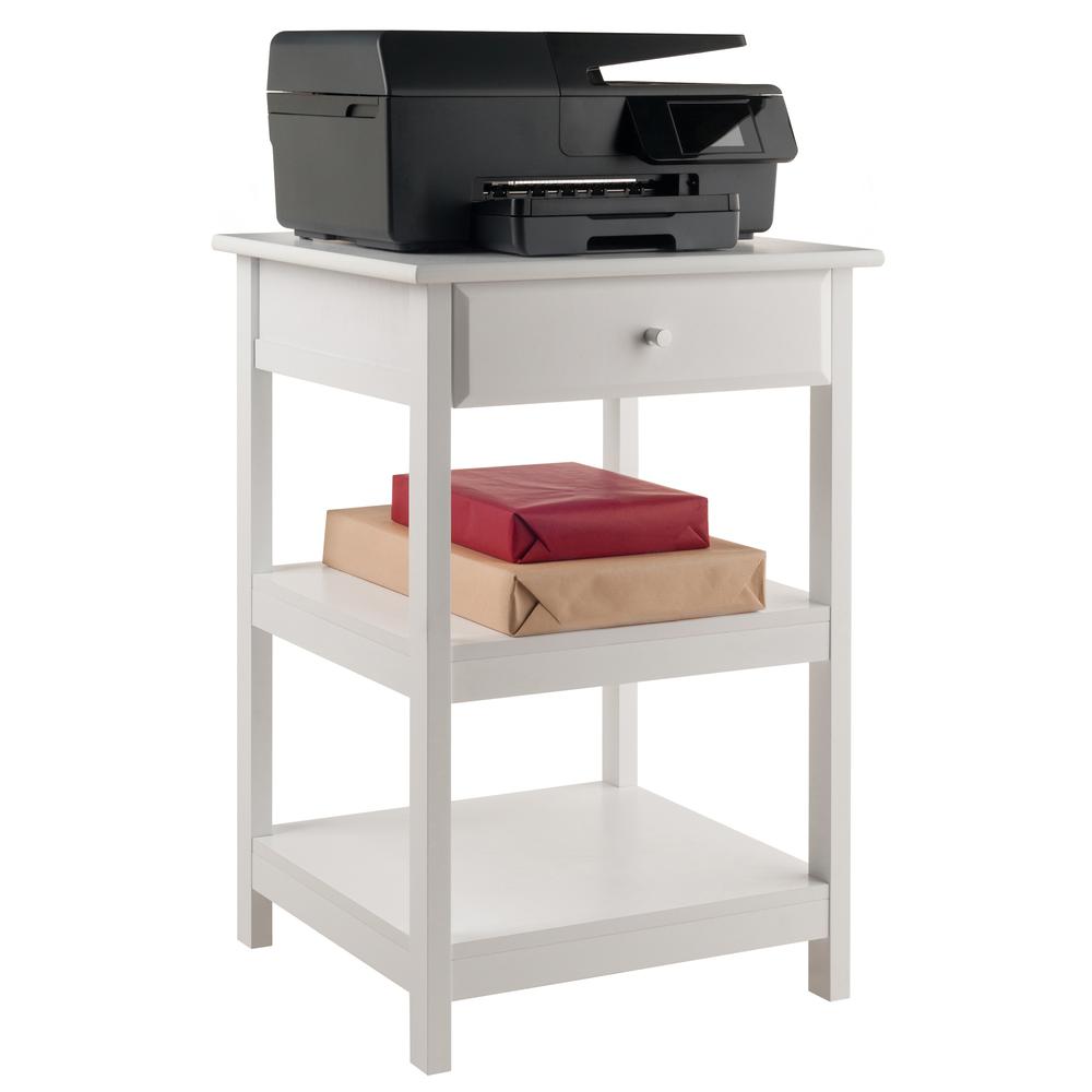 Delta Home Office Printer Stand, White. Picture 7