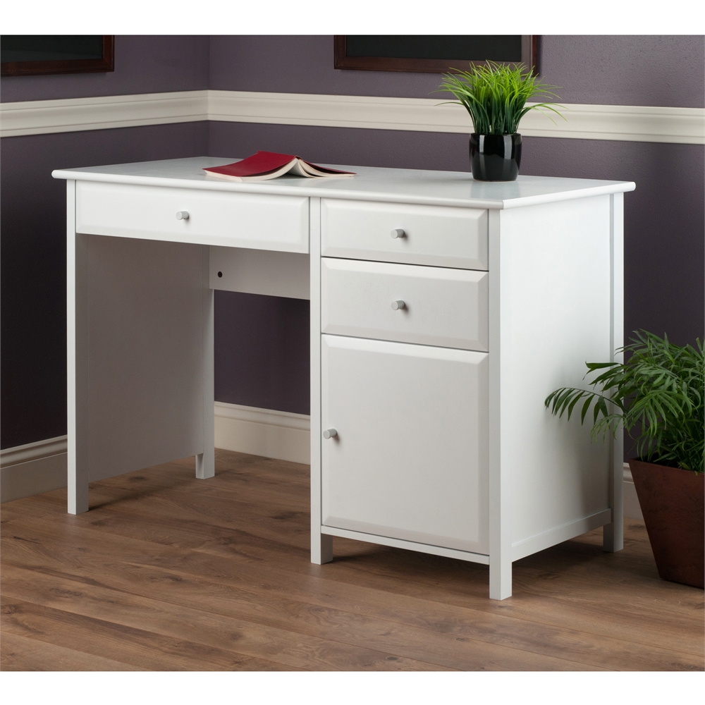 Delta Office Writing Desk White. Picture 3