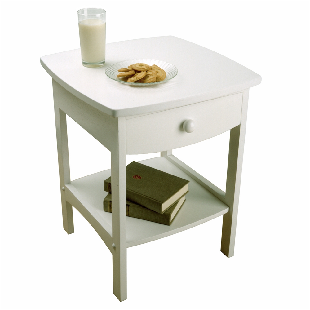 Claire Accent Table White Finish. Picture 1