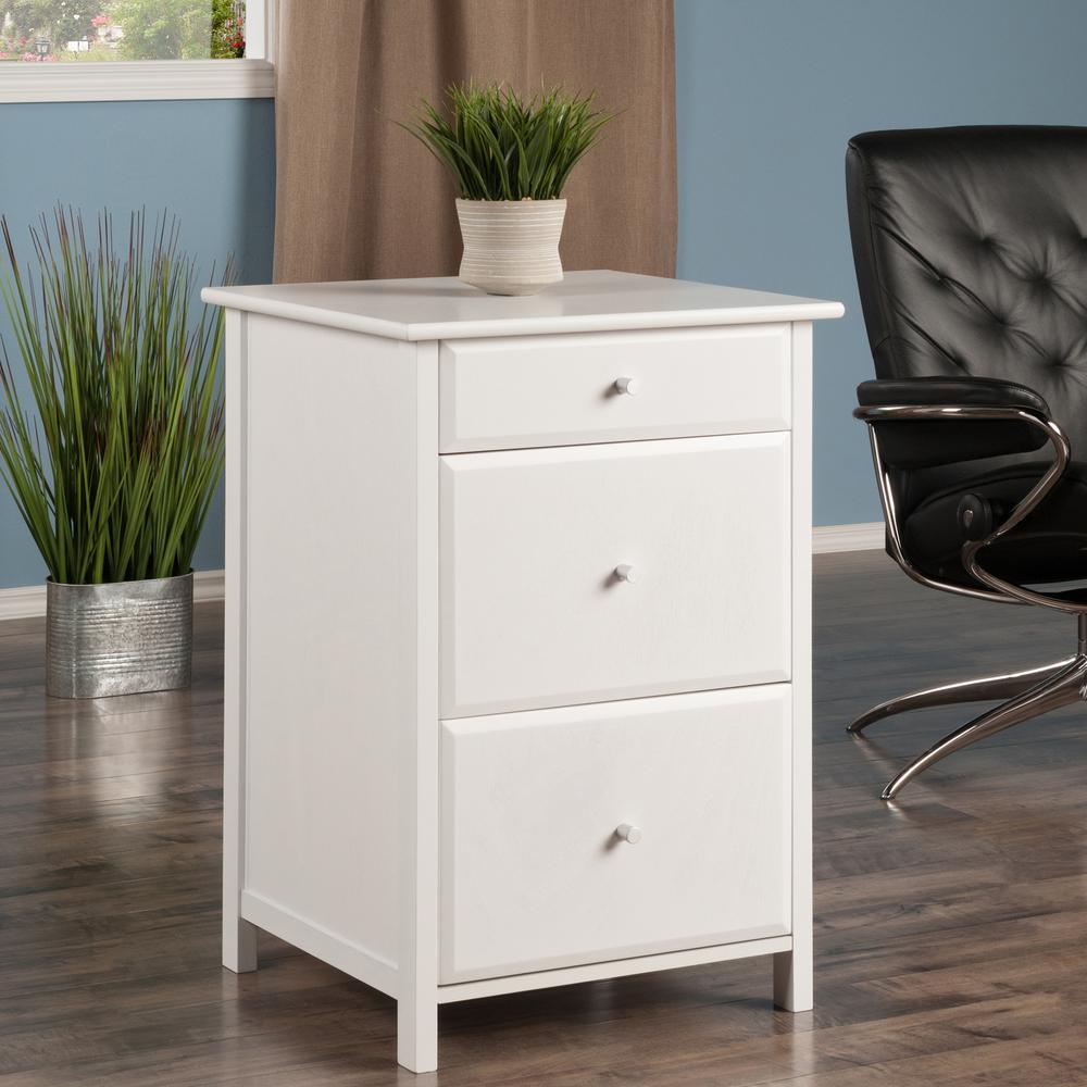 Delta Home Office File Cabinet, White. Picture 8