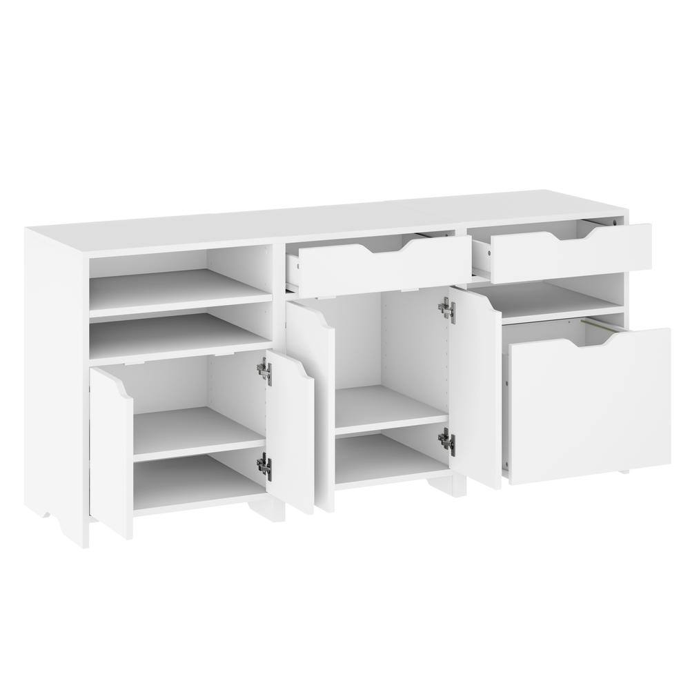 Nova 3-Pc Storage Cabinet Set, White. Picture 5