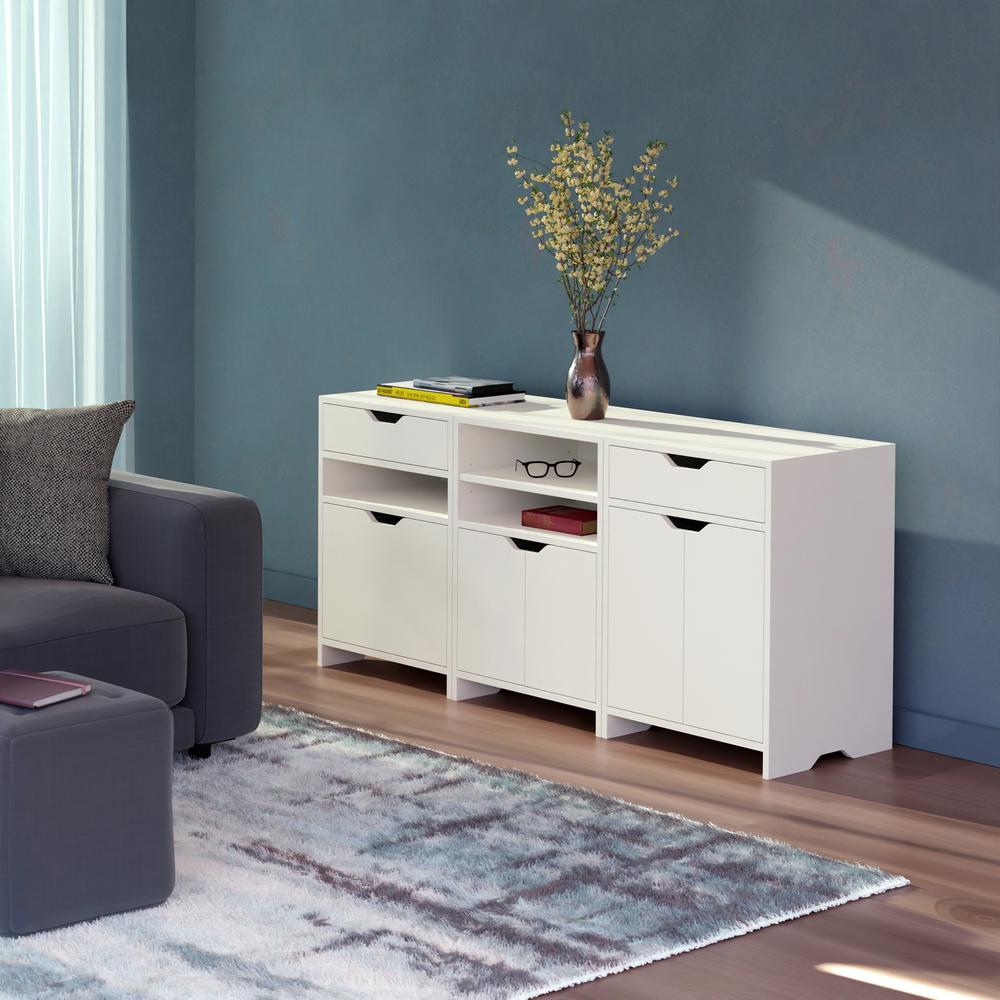 Nova 3-Pc Storage Cabinet Set, White. Picture 7