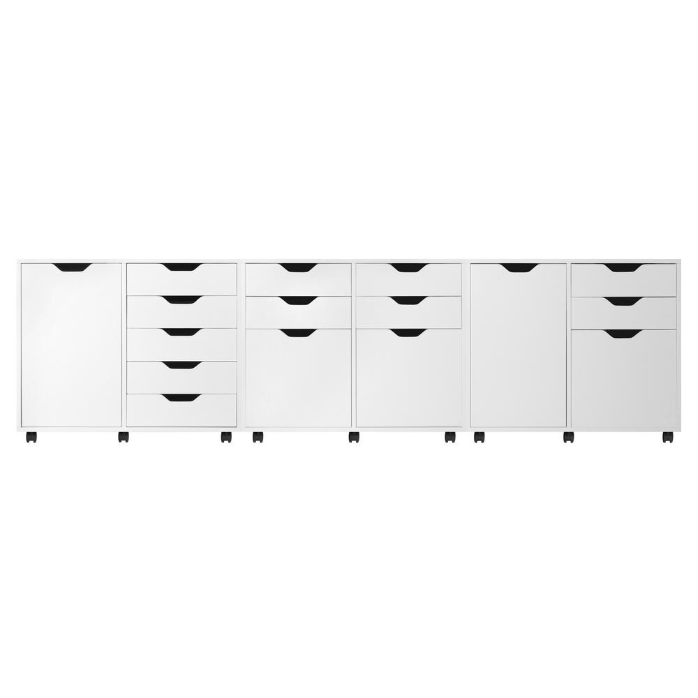 Halifax 3-Pc Cabinet Set with File Drawer, White. Picture 2