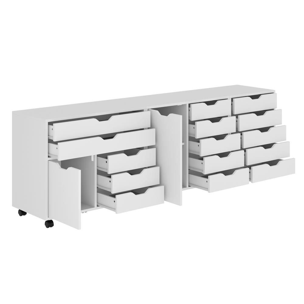 Halifax 3-Pc Storage Cabinet Set, White. Picture 5